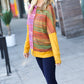 Wild About You Magenta & Olive Space Dye Thermal Knit Top