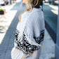 Ready For Anything Taupe & Black Tassel Aztec Sweater