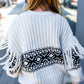 Ready For Anything Taupe & Black Tassel Aztec Sweater