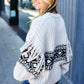 Ready For Anything Taupe & Black Tassel Aztec Sweater