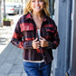 City Streets Burgundy & Rust Plaid Studded Cropped Jacket