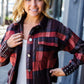 City Streets Burgundy & Rust Plaid Studded Cropped Jacket