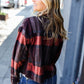 City Streets Burgundy & Rust Plaid Studded Cropped Jacket