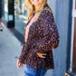 Black Floral Beaded Tie Peasant Woven Blouse