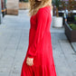 Lady In Red Hacci Fit & Flare Ruffle Dress