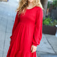 Lady In Red Hacci Fit & Flare Ruffle Dress