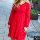 Lady In Red Hacci Fit & Flare Ruffle Dress