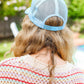 Baby Blue Glitter Smiley Face Mesh Trucker Hat