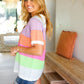 Get Started Lavender & Orange Stripe Jacquard Sweater Top