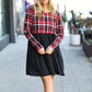 Holiday Plaid Twofer Babydoll Dress