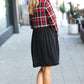 Holiday Plaid Twofer Babydoll Dress