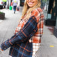 Catch Glances Muticolor Plaid Color Block Snap Button Shacket