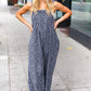 Feeling Femme' Charcoal Floral Print Baggy Overall Jumpsuit