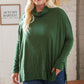 Hunter Green Cashmere Feel Turtleneck Sweater