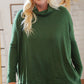 Hunter Green Cashmere Feel Turtleneck Sweater