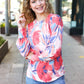 On My Heart Blush Floral Brushed Hacci Sweater Top