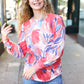 On My Heart Blush Floral Brushed Hacci Sweater Top