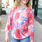 On My Heart Blush Floral Brushed Hacci Sweater Top