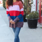 Lock Eyes Lilac Multi-Stripe Ribbed Knit Sweater Pullover