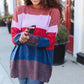 Lock Eyes Lilac Multi-Stripe Ribbed Knit Sweater Pullover