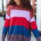 Lock Eyes Lilac Multi-Stripe Ribbed Knit Sweater Pullover