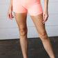 Coral Washed Seamless High Waisted Eyelet Shorts