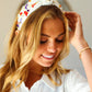 Red White & Blue Gem Cowboy Embellished Top Knot Headband