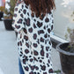 Boldly You Cream Fury Knit Animal Print Open Duster Cardigan