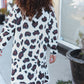 Boldly You Cream Fury Knit Animal Print Open Duster Cardigan