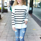 Stand Out Ivory Striped Oversized Knit Sweater