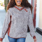 Beautiful You Brown Sherpa Quilted Snap Button Pullover