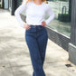 Judy Blue Medium Wash High Waist Wide Leg Jeans