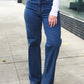 Judy Blue Medium Wash High Waist Wide Leg Jeans