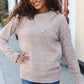 You Got This Marbled Taupe Rib Button Collared Sweater Pullover