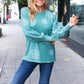 Holiday Ready Green Snowflake Brushed Hacci Sweater Top