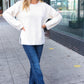 Classic Elegance Ivory Fuzzy Soft Knit Sweater