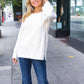 Classic Elegance Ivory Fuzzy Soft Knit Sweater