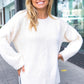 Classic Elegance Ivory Fuzzy Soft Knit Sweater