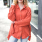 Everyday Rust Button Down Sharkbite Cotton Tunic Top