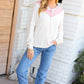 Champagne & Blush Rainbow Stripe Rib Chevron Top