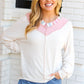 Champagne & Blush Rainbow Stripe Rib Chevron Top