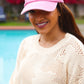 Pink Embroidered Bow Baseball Cap