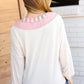 Champagne & Blush Rainbow Stripe Rib Chevron Top