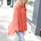 Everyday Rust Button Down Sharkbite Cotton Tunic Top