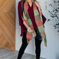 Keep Me Cozy Checkered Fringe Scarf in Berry