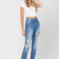 Super High Rise Distressed Straight