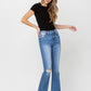 High Rise Flare W/Flare Detail Jeans