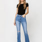 High Rise Flare W/Flare Detail Jeans