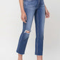 Mid-Rise Straight Crop Jeans