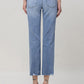 High Rise Crop Straight Jeans